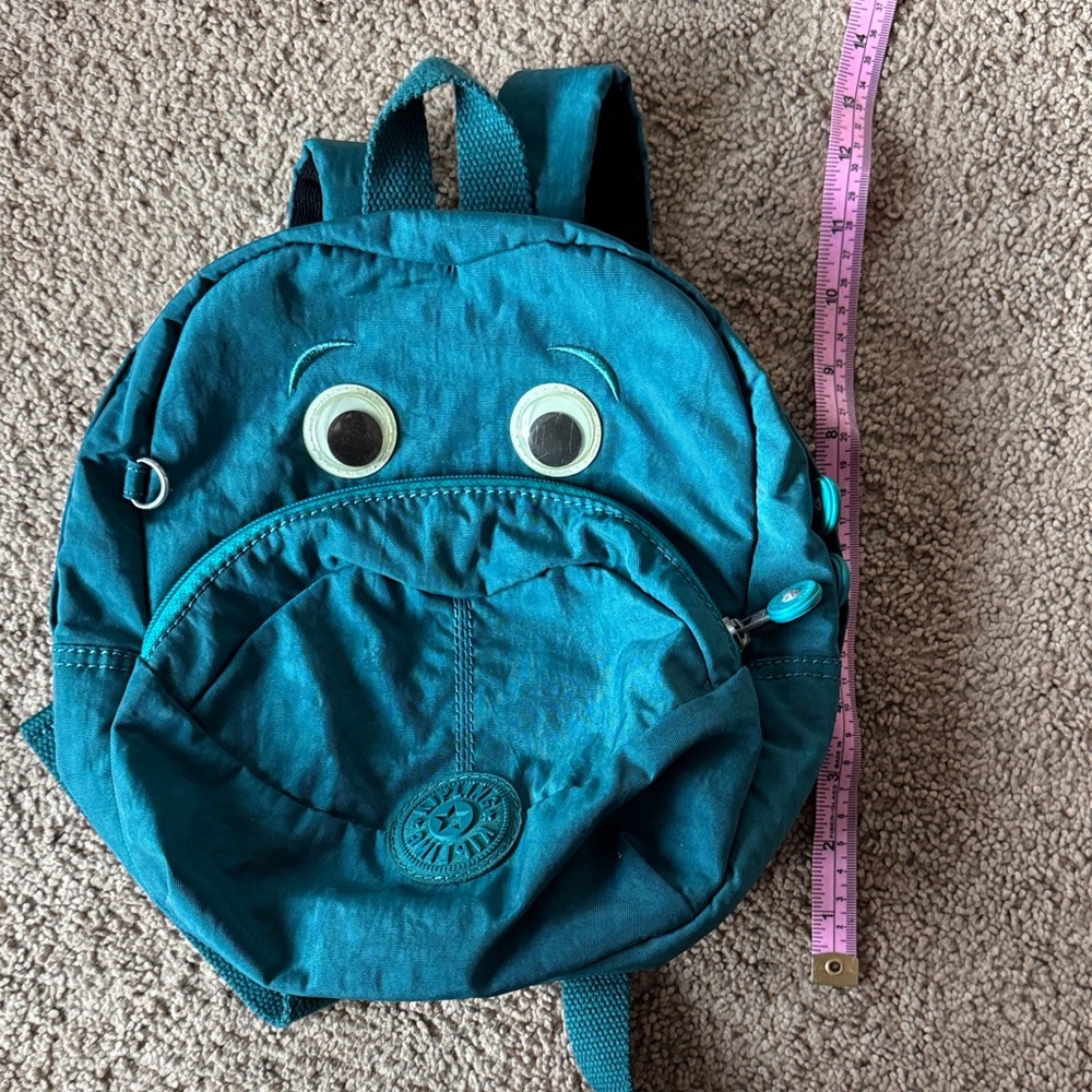 Kipling Teal Kids Backpack with Playful Eyes